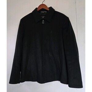 Black Brown 1826 Coat Mens L Wool Cashmere Old Money Dress Overcoat Quiet Luxury